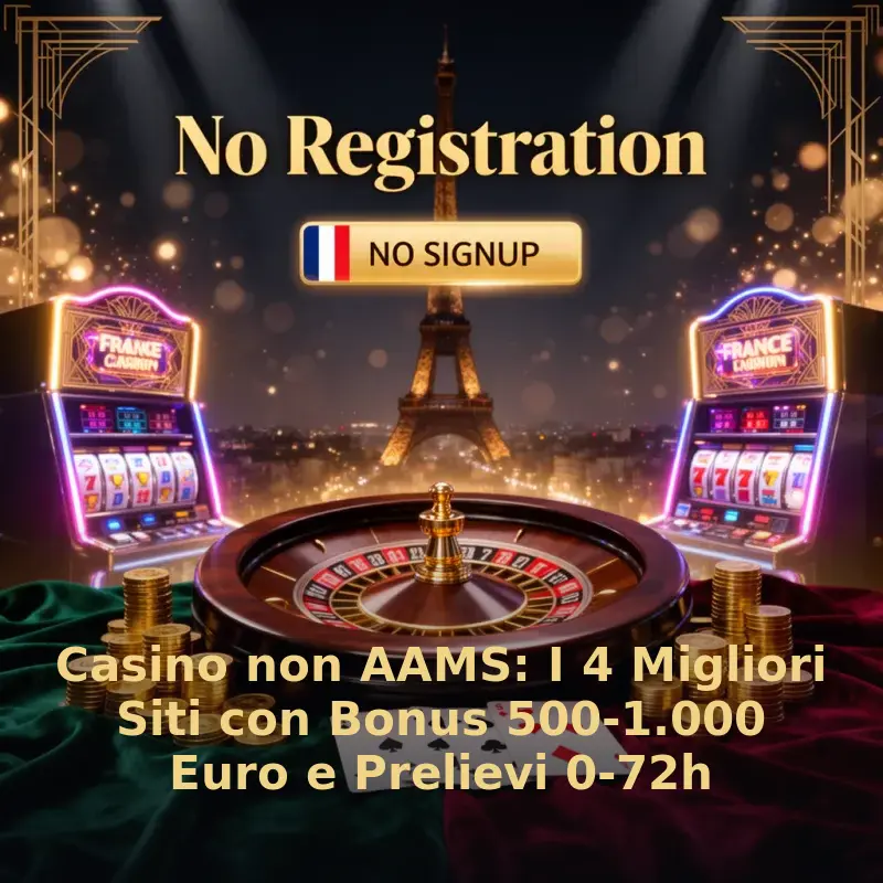 Casino non AAMS: I 5 Migliori Siti con Bonus 500-1.000 Euro e Prelievi 0-72h
